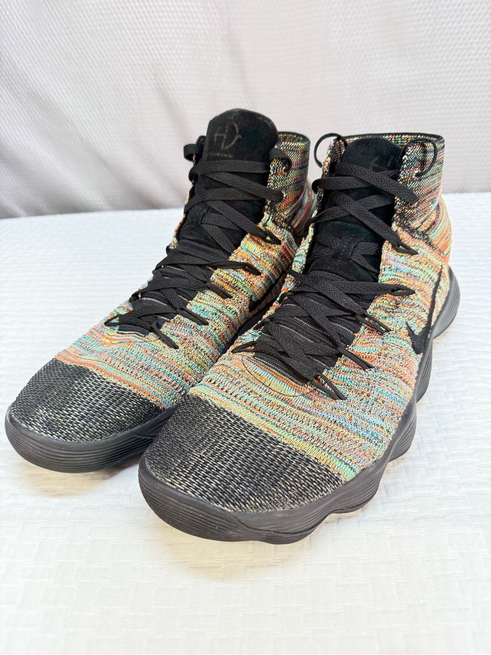 Nike React Hyperdunk Multicolor Flyknit 2017 Basketball Shoes Size 13